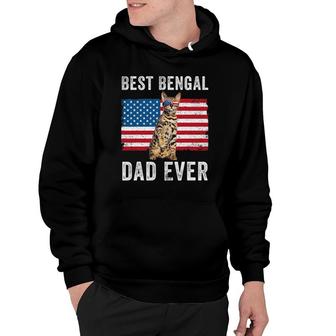 Bengal Dad American Flag Bengal Cat Lover Owner Kitty Kitten Hoodie | Mazezy