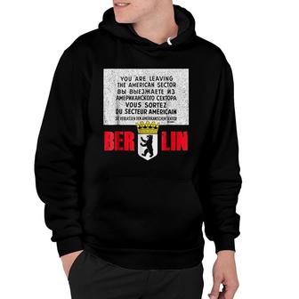 Berlin Checkpoint Charlie Sign Hoodie | Mazezy