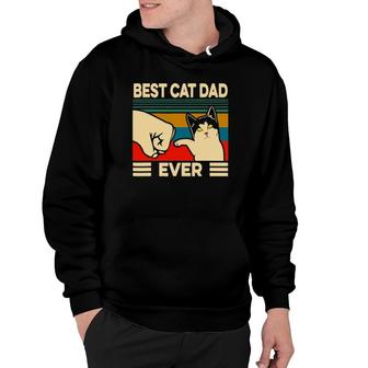 Best Cat Dad Ever Vintage Men Bump Fit Fathers Day Gift Hoodie | Mazezy