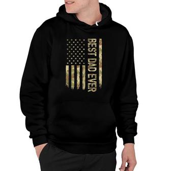 Best Dad Ever Us American Flag Camo Father's Day Hoodie | Mazezy