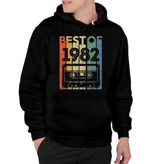 Best Of 1982 40 Year Old Gifts Cassette Tape 40Th Birthday Hoodie - Seseable