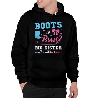 Big Sister Gender Reveal Pink Or Blue Hoodie | Mazezy