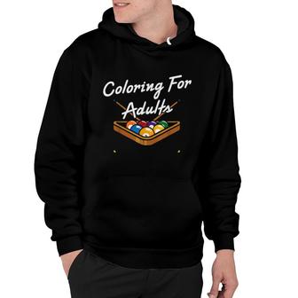 Billiards Coloring For Adults Snooker Pool Sports Hoodie | Mazezy