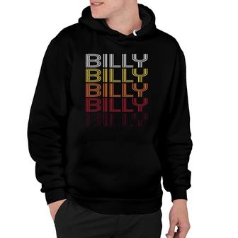 Billy Retro Wordmark Pattern Vintage Style Hoodie | Mazezy