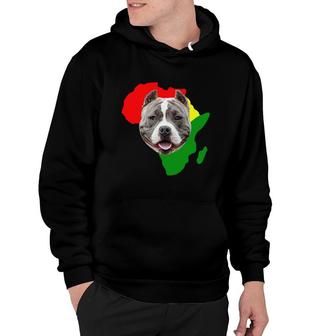 Black History Month African Map American Bully Gift For Pet Lovers Proud Black Hoodie | Mazezy