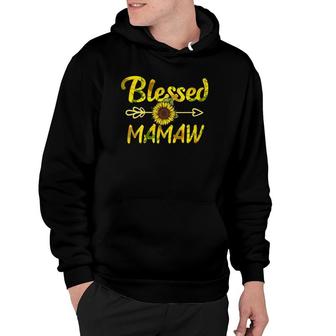 Blessed Mamaw With Sunflower Floral Mamaw Heart Mother's Day Gift Hoodie | Mazezy