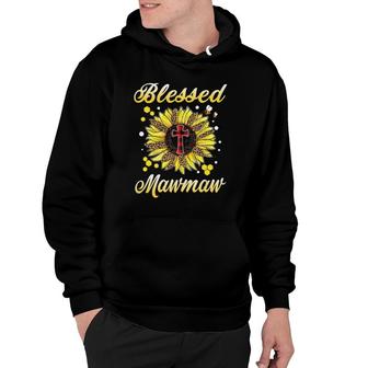 Blessed Mawmaw Cross Sunflower Mother Day Hoodie | Mazezy