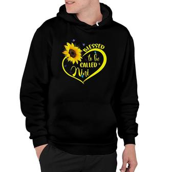 Blessed To Be Called Nini Sunflower Lovers Grandma Hoodie | Mazezy