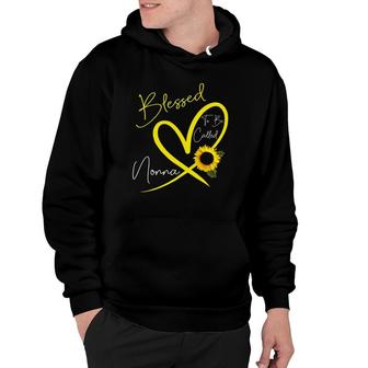 Blessed To Be Called Nonna Sunflower Heart Mother's Day Hoodie | Mazezy