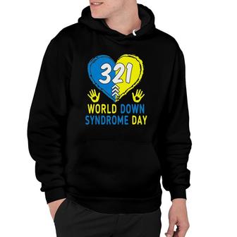 Blue Yellow Heart 21 World Down Syndrome Awareness Day Hoodie | Mazezy DE
