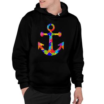 Boat Ship Cruise Anchor Jigsaw Autism Puzzle Hoodie | Mazezy
