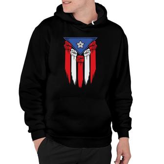 Boricua Fists Puerto Rico Flag Proud Puerto Rican Hoodie | Mazezy