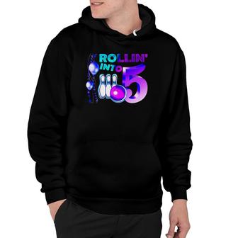 Bowling Birthday Party 5Th Rollin' Into 5 Years Old Bowler Kid Hoodie | Mazezy
