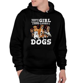 Boxer Dog Just A Girl Who Loves Dogs Hoodie | Mazezy UK