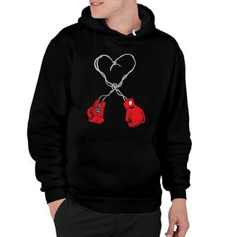 Boxing Boxer Valentines Day Heart Boxing Fight Box Club Hoodie | Mazezy
