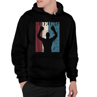 Boxing Gift Vintage Boxing Player Distressed Hoodie | Mazezy