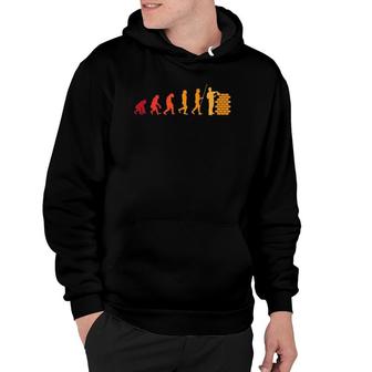 Bricklayer Evolution Funny Wall Builder Gift Hoodie | Mazezy UK