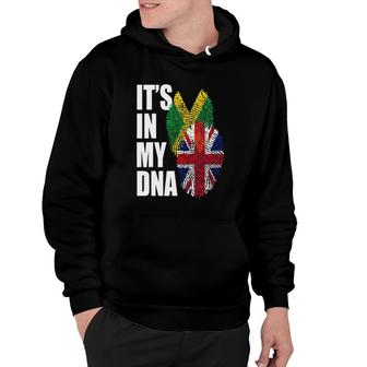 British And Jamaican Mix Dna Flag Heritage Hoodie | Mazezy