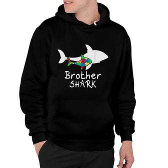 Brother Shark Puzzle Piece Cool Autism Awareness Gift Hoodie | Mazezy