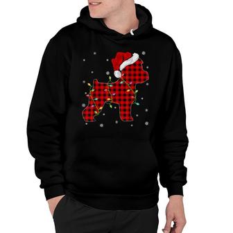 Buffalo Plaid Family Matching Schnauzer Christmas Pajama Hoodie | Mazezy