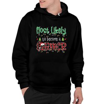 Buffalo Red Plaid Christmas Most Likely To Christmas Family Hoodie | Mazezy