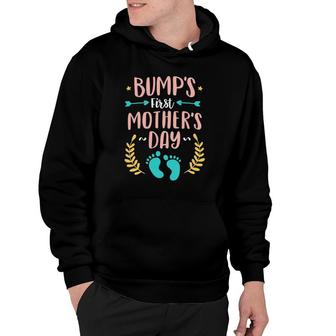 Bump's First Mother's Day Baby Expecting Mom Gift Hoodie | Mazezy