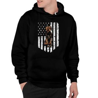 Bw American Flag Wirehaired Pointing Griffon 4Th Of July Usa Hoodie | Mazezy