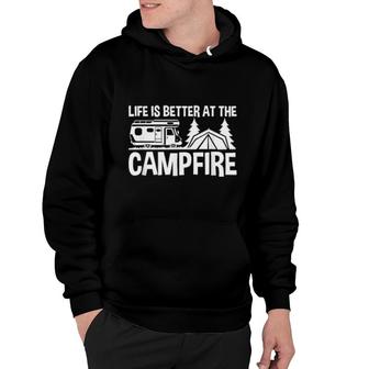Camper Camping Life Is Better At The Campfire Hoodie | Mazezy