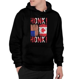 Canadian Trucker Canada Freedom Convoy Honk Honk Hoodie | Mazezy