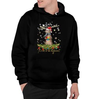Cat Autism It's Ok To Be Different Merry Christmas Sweat Hoodie | Mazezy CA