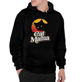 Cat Mama Black Cat Mother's Day Vintage Hoodie | Mazezy