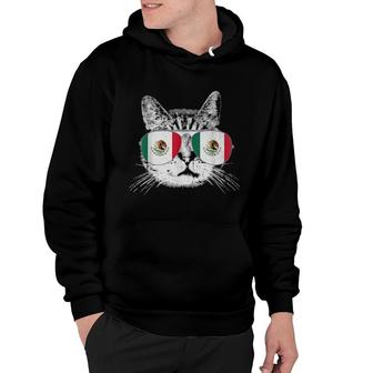 Cat Mexican Mexico Flag Country Hoodie - Thegiftio UK