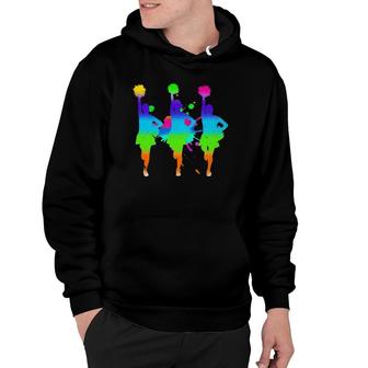 Cheering Cheer Team Cheerleading Colorful Cheerleader Hoodie | Mazezy