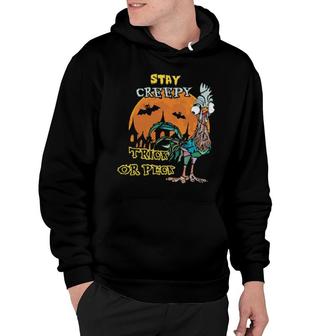 Chicken Stay Creepy Trick Or Peck Halloween Hoodie | Mazezy