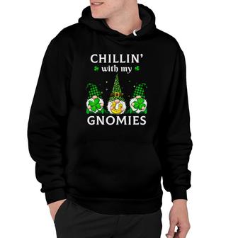 Chillin' With My Gnomies St Patrick's Day Gnome Shamrock Irish Hoodie | Mazezy UK