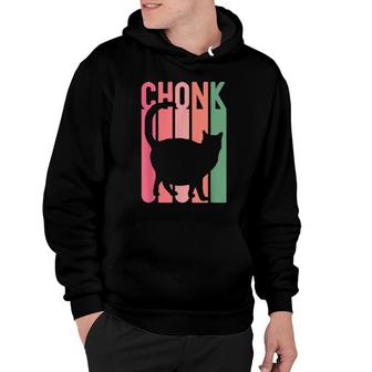 Chonk Fat Cat Mom Girl Retro Christmas Oh Lawd He Coming Her Hoodie | Mazezy