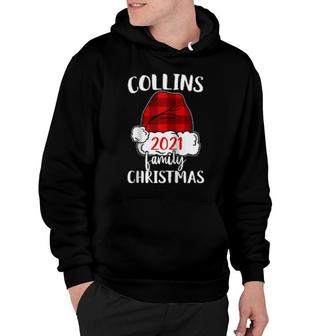 Christmas 2021 Collins Matching Pajama Santa Hat Hoodie | Mazezy