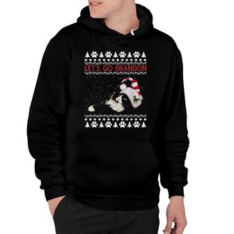 Christmas Cat,Cat Let's Go Brandon Ugly Christmas Hoodie | Mazezy