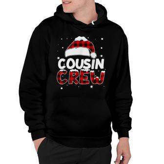 Christmas Cousin Crew Buffalo Red Plaid Ice Pajama Family Hoodie | Mazezy