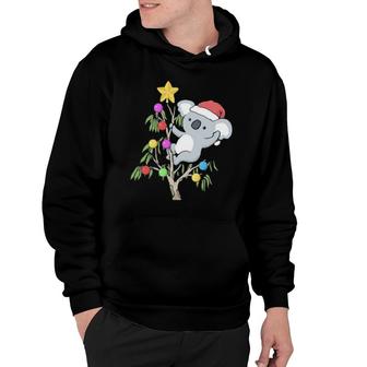 Christmas Tree Sweatshırt - Christmas Tree Lights - Funny Panda Santa Hoodie | Mazezy