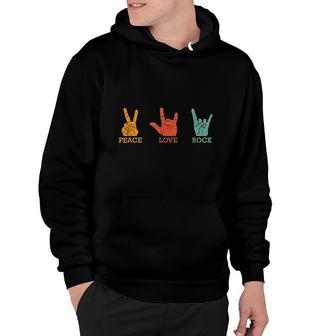 Classic Peace Love Rock Vintage Concert Band Rock Music Hoodie - Thegiftio UK