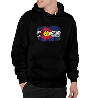 Colorado Mountain Love Colorado Flag Hoodie | Mazezy