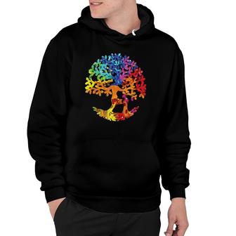 Colorful Life Is Really Good Vintage Tree Art Gift Hoodie | Mazezy