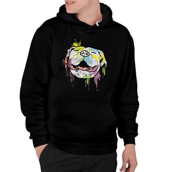 Colorful Pitbull American Terrier Pittie Dog Lover Owner Gift Hoodie | Mazezy