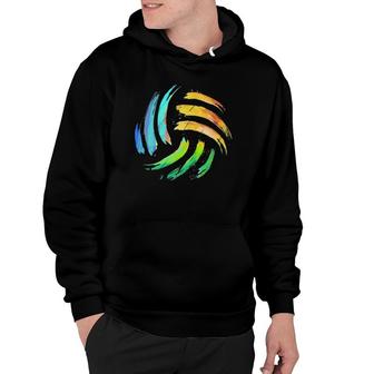 Colorsplash Painted Beach Volleyball Hoodie | Mazezy