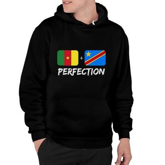 Congolese And Cameroonian Perfection Mix Dna Flag Heritage Hoodie | Mazezy