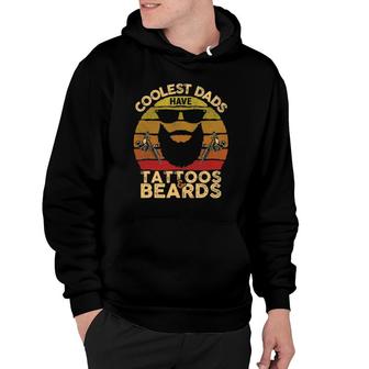Coolest Dads Have Tattoos And Beards Funny Beard Dad Hoodie | Mazezy DE