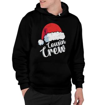 Cousin Crew Santa Red Plaid Xmas Christmas Pajamas 2022 Hoodie | Mazezy