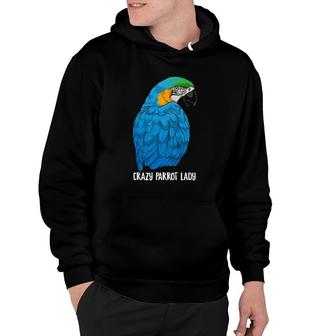 Crazy Parrot Lady Blue And Yellow Macaw Parrot Ara Ararauna Hoodie | Mazezy