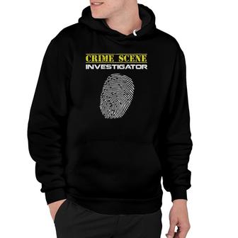 Crime Scene Investigator Fingerprint Police Hoodie | Mazezy